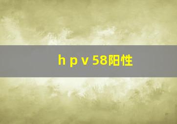 h p v 58阳性